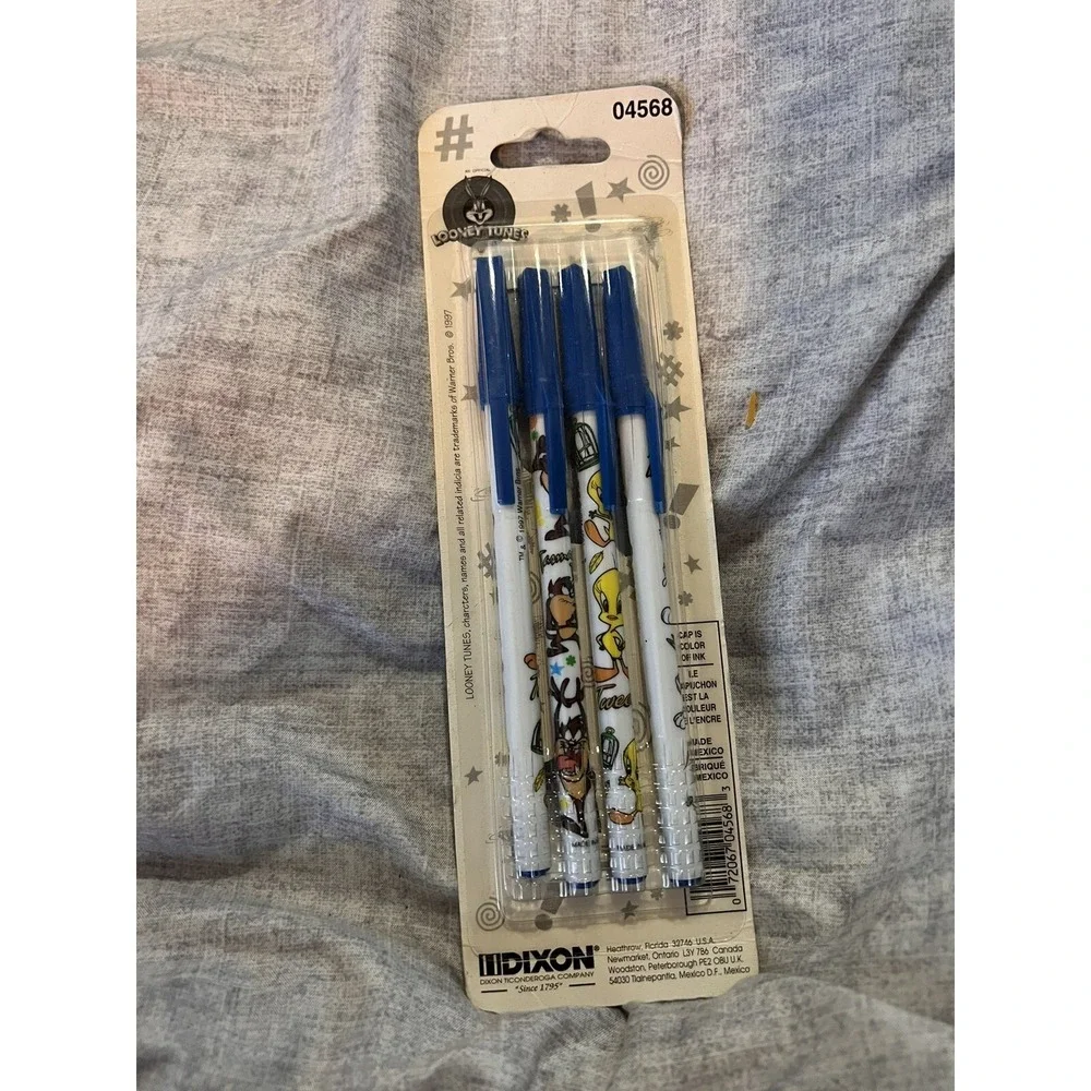 Vintage 1997 Looney Tunes Tazmanian‎ devil Dixon Ticonderoga Ballpoint Pens!